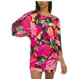 Trina Turk Solar Floral Print Swim Cover Up Resort Dress S